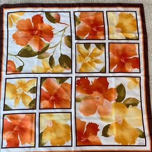 Oscar de la Renta floral silk scarf